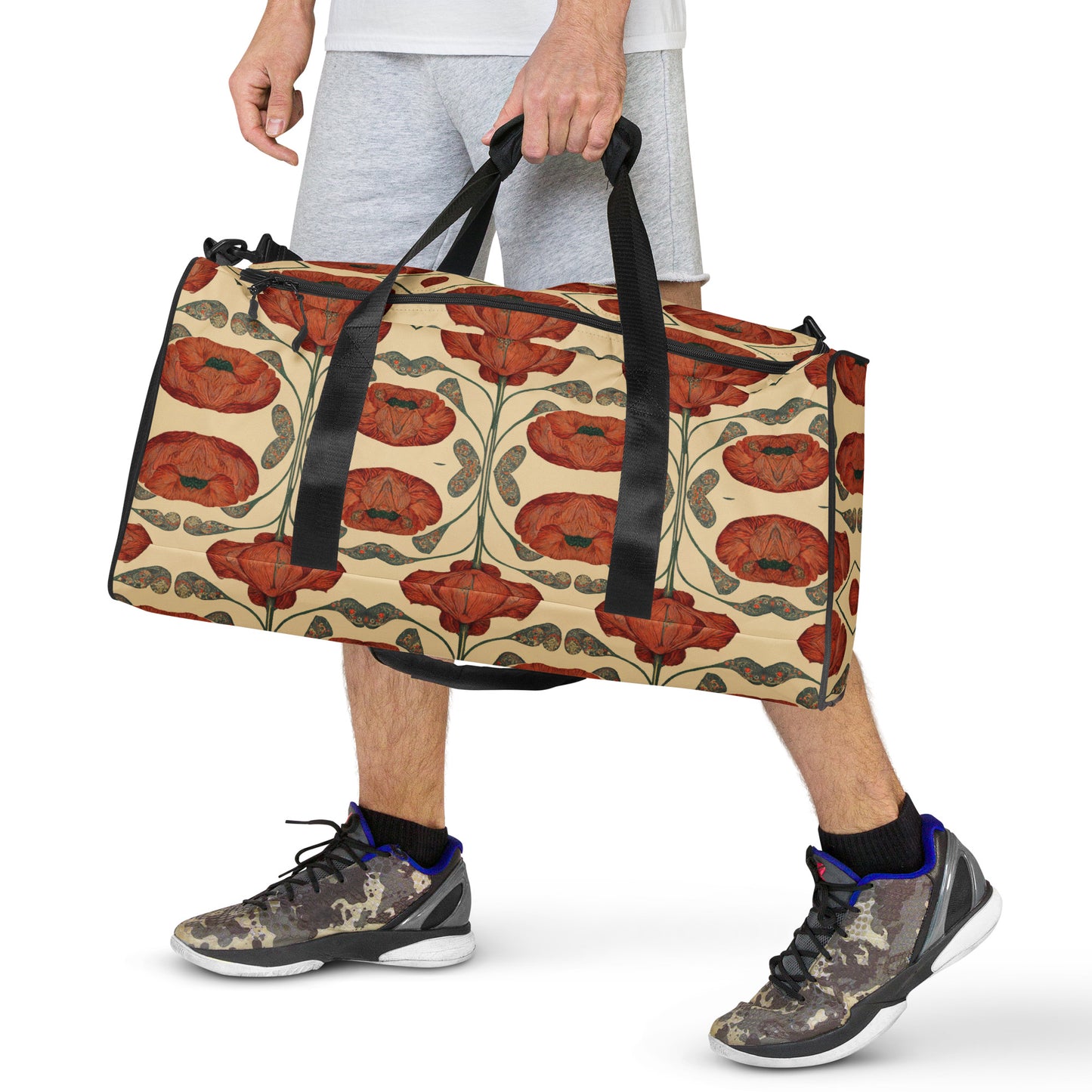 Poppies for Klimt Duffle bag