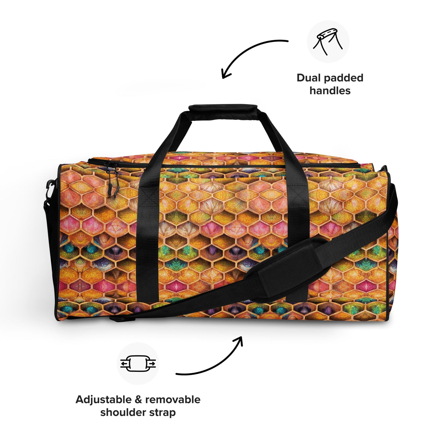 Rainbow Hive Radiance Duffle bag