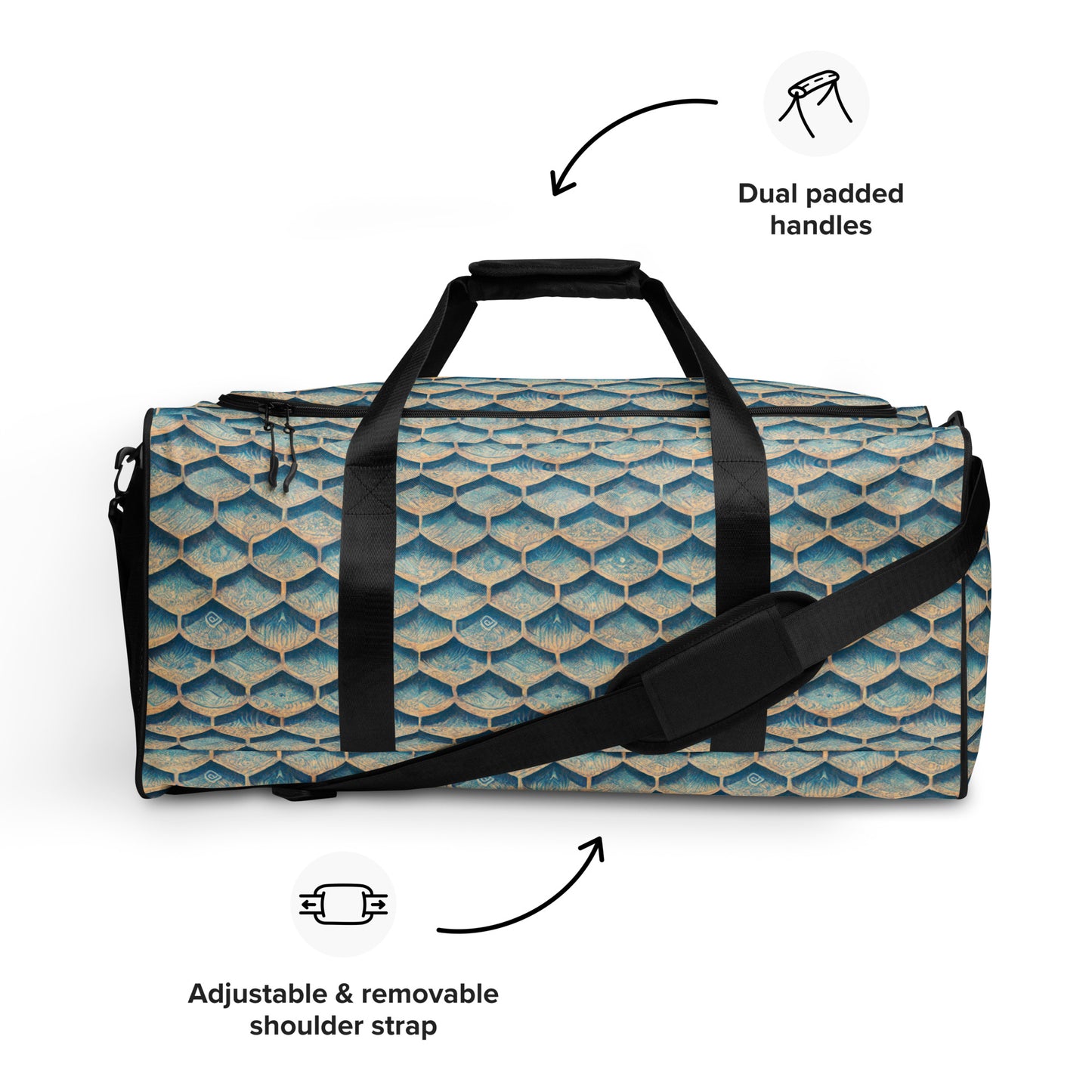 Seafoam Scales Duffle bag