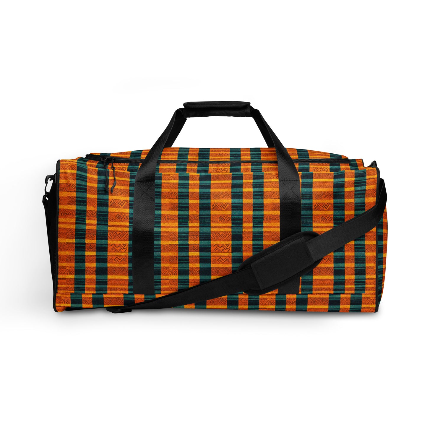 Teal & Tangerine Tapestry Duffle bag