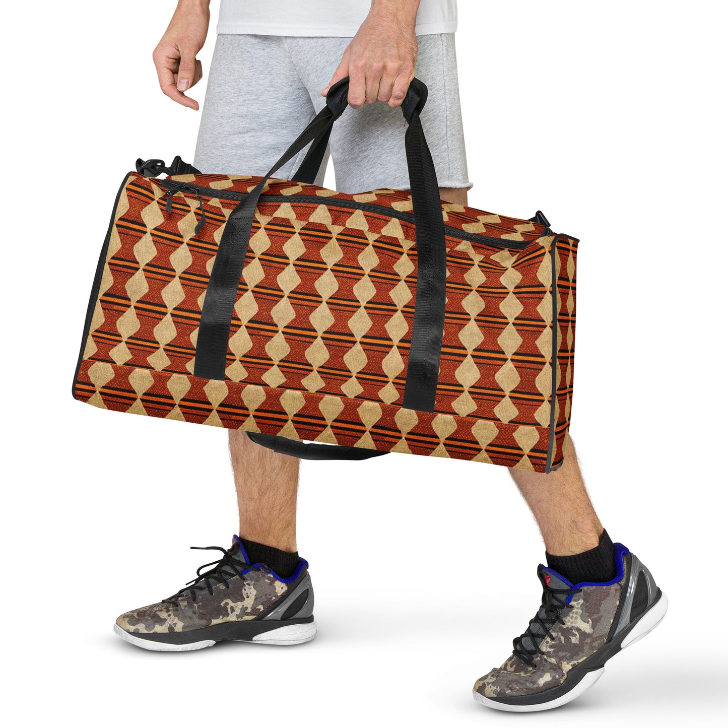 Tribal Tranquility In Neutral Duffle bag