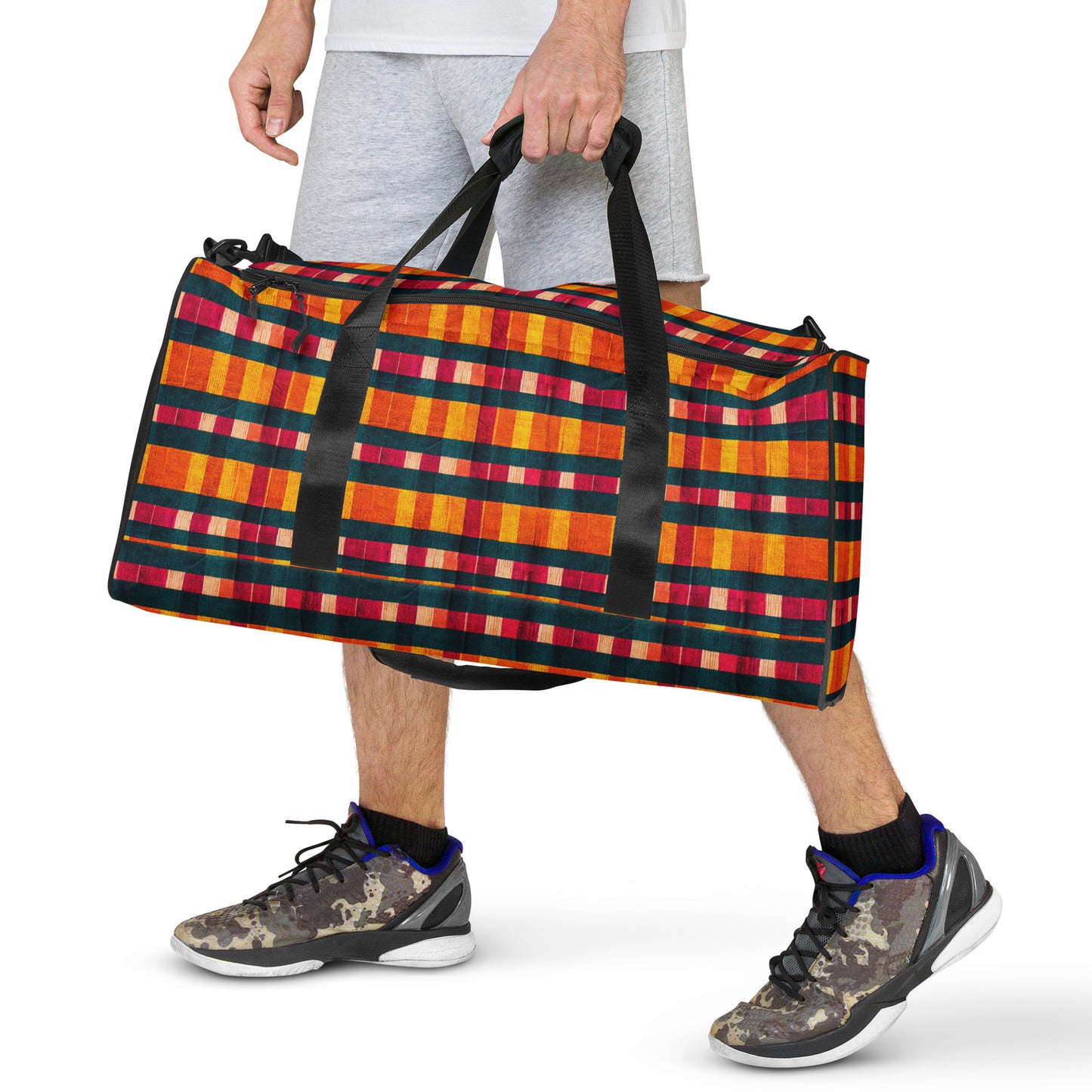 Tropical Fiesta Plaid Duffle bag