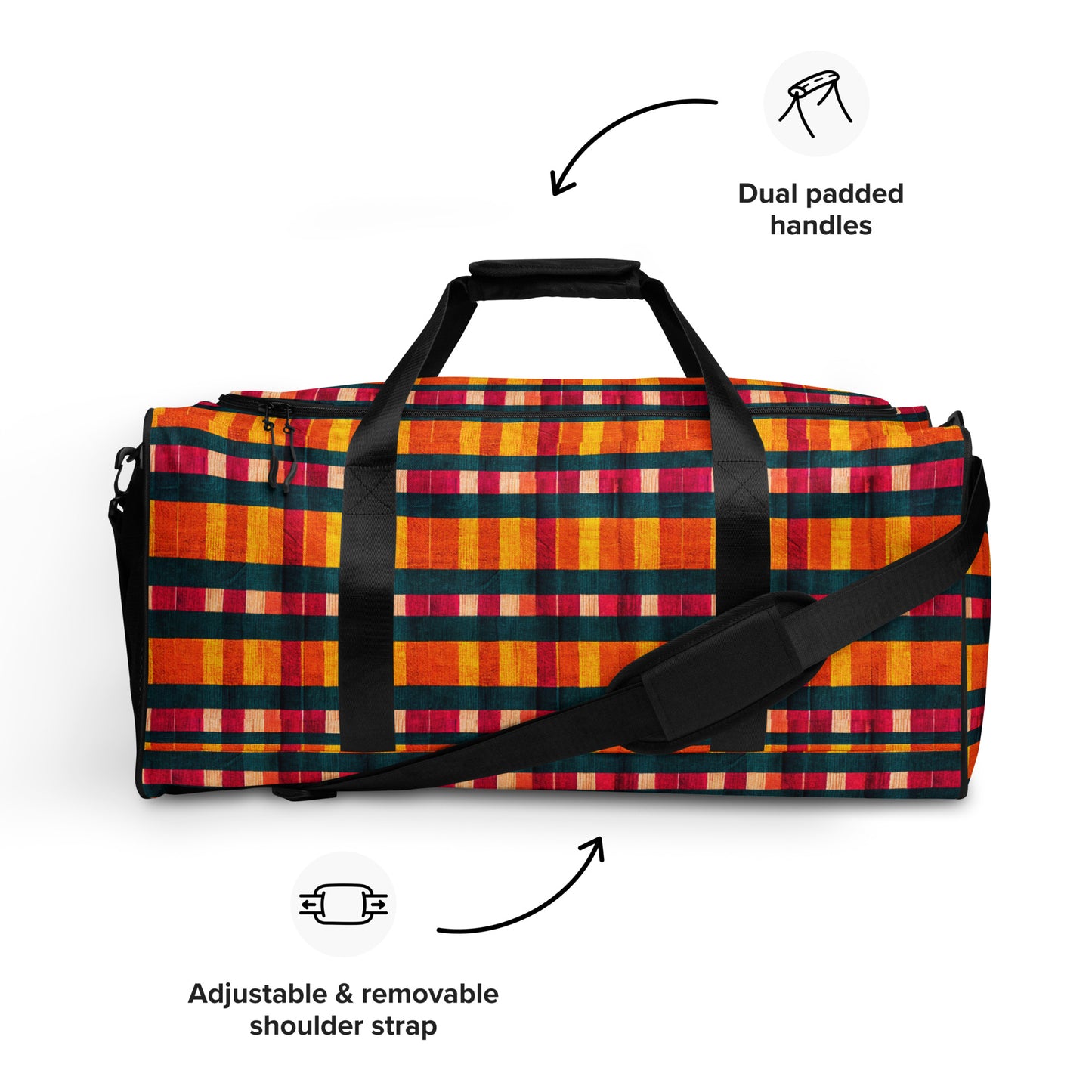 Tropical Fiesta Plaid Duffle bag