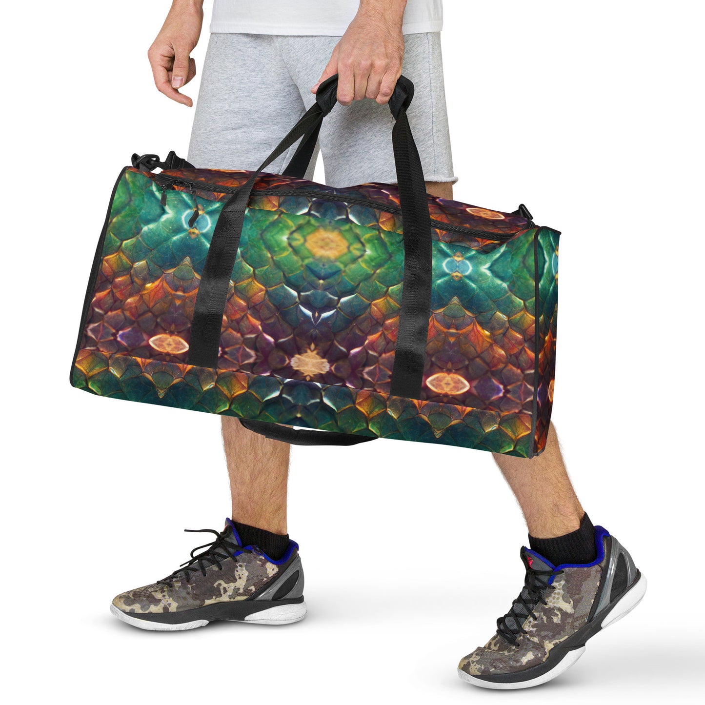 Prismijimmy, the Rainbow Guardian Dragon Duffle bag