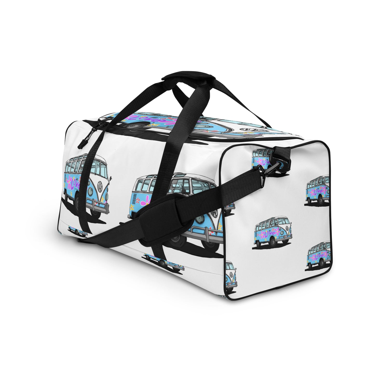 Blue Love VW Van Duffle bag