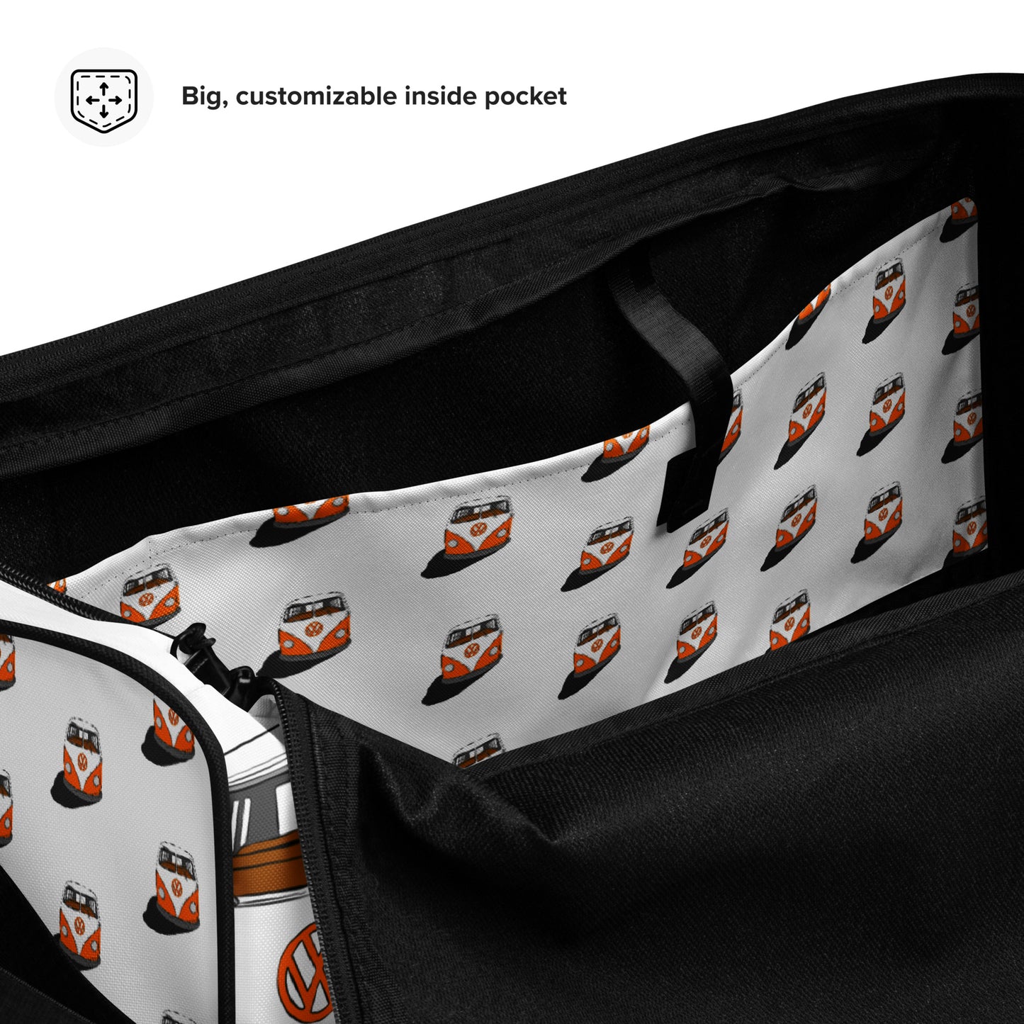 Orange VW Van Duffle bag