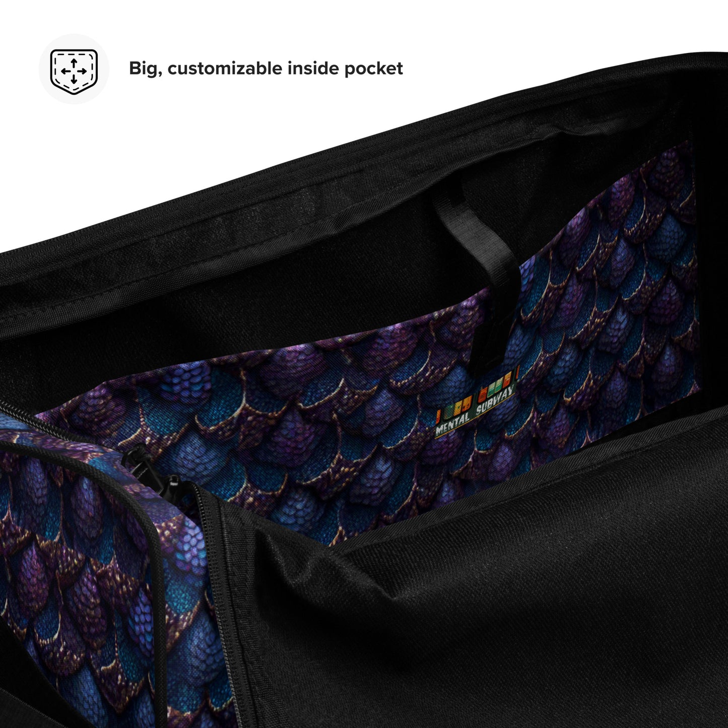 Luminosa, the Radiant Amethyst Drakon Duffle bag