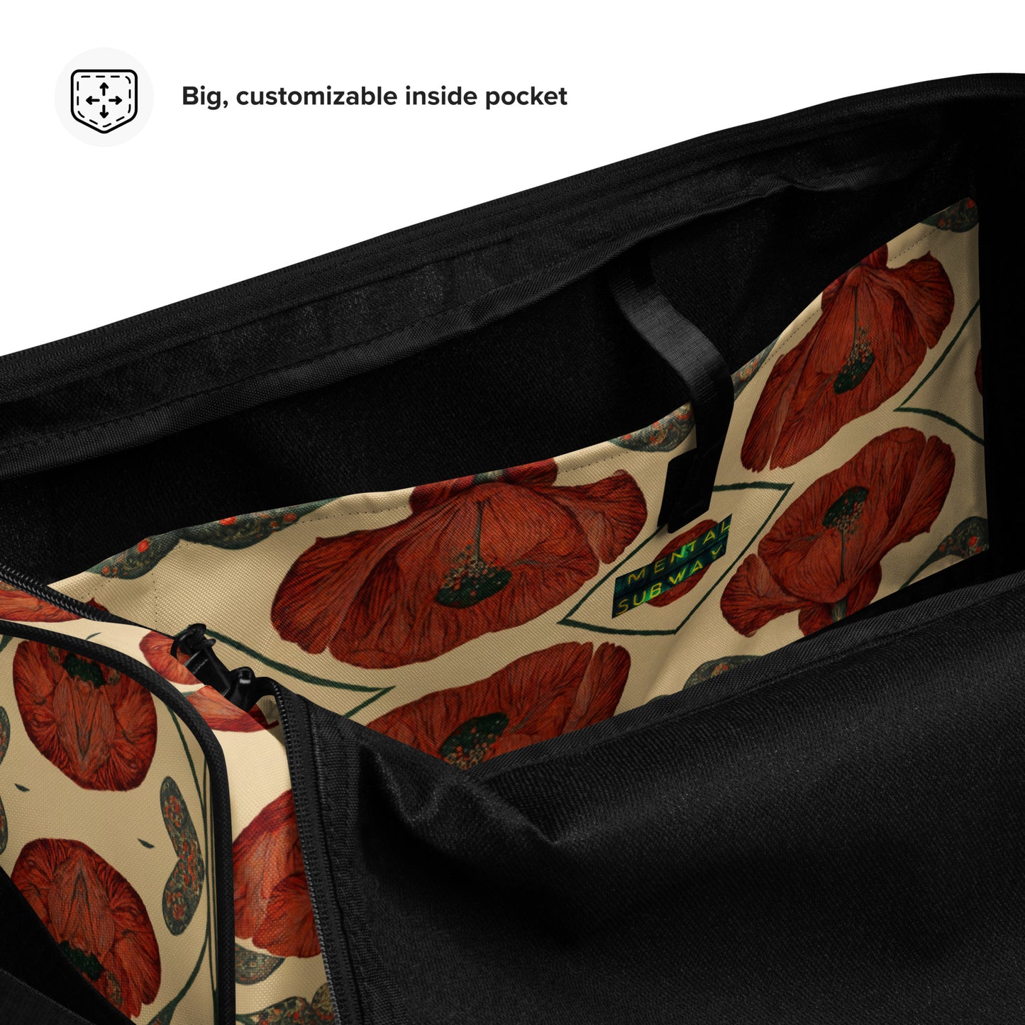 Poppies for Klimt Duffle bag