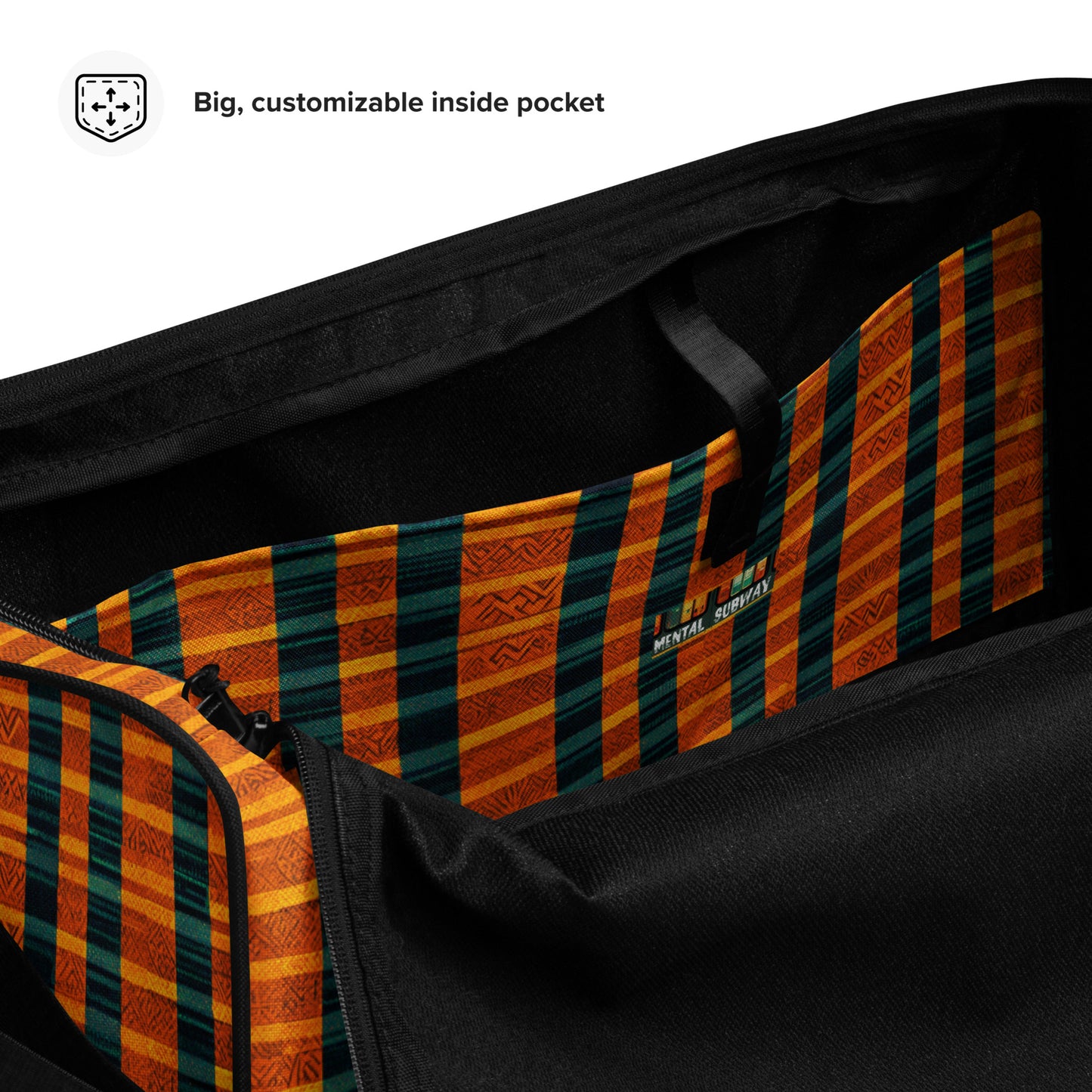 Teal & Tangerine Tapestry Duffle bag