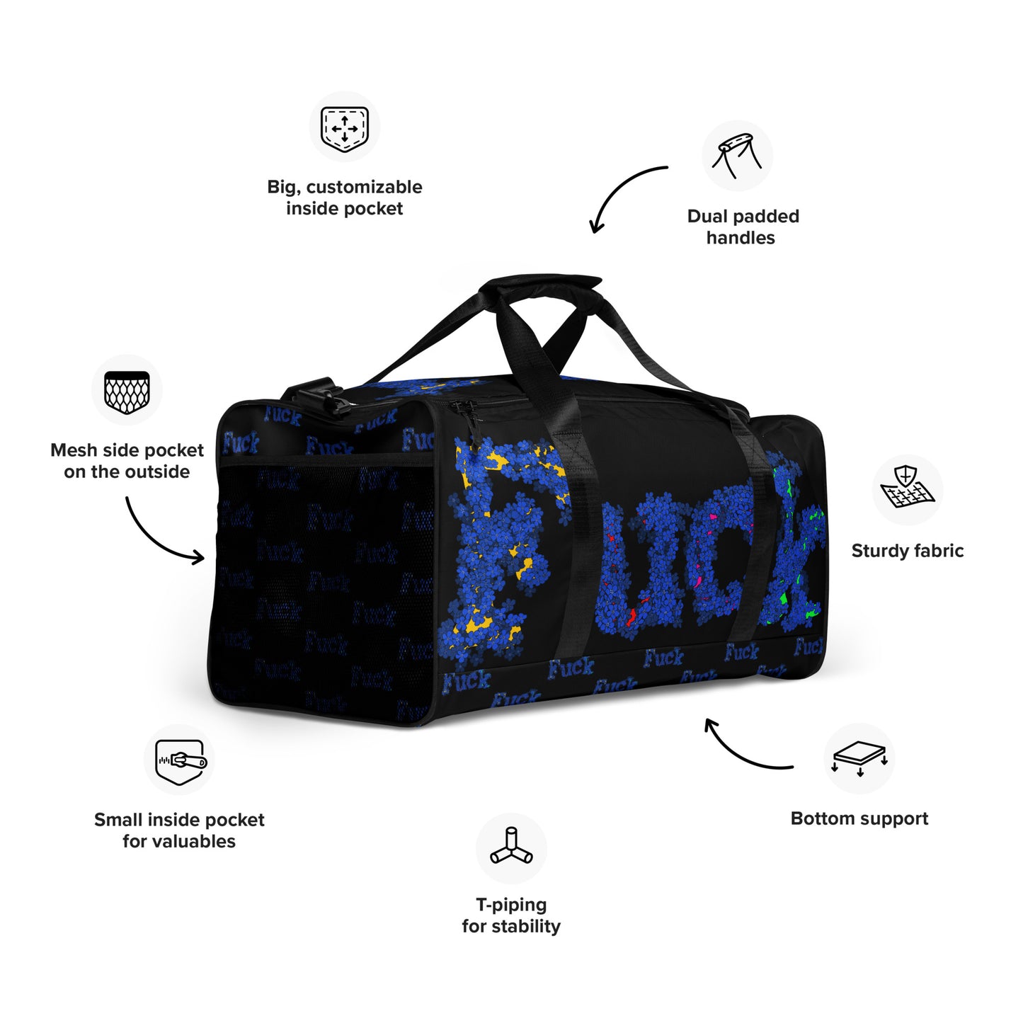 Flowery F*#k Duffle bag