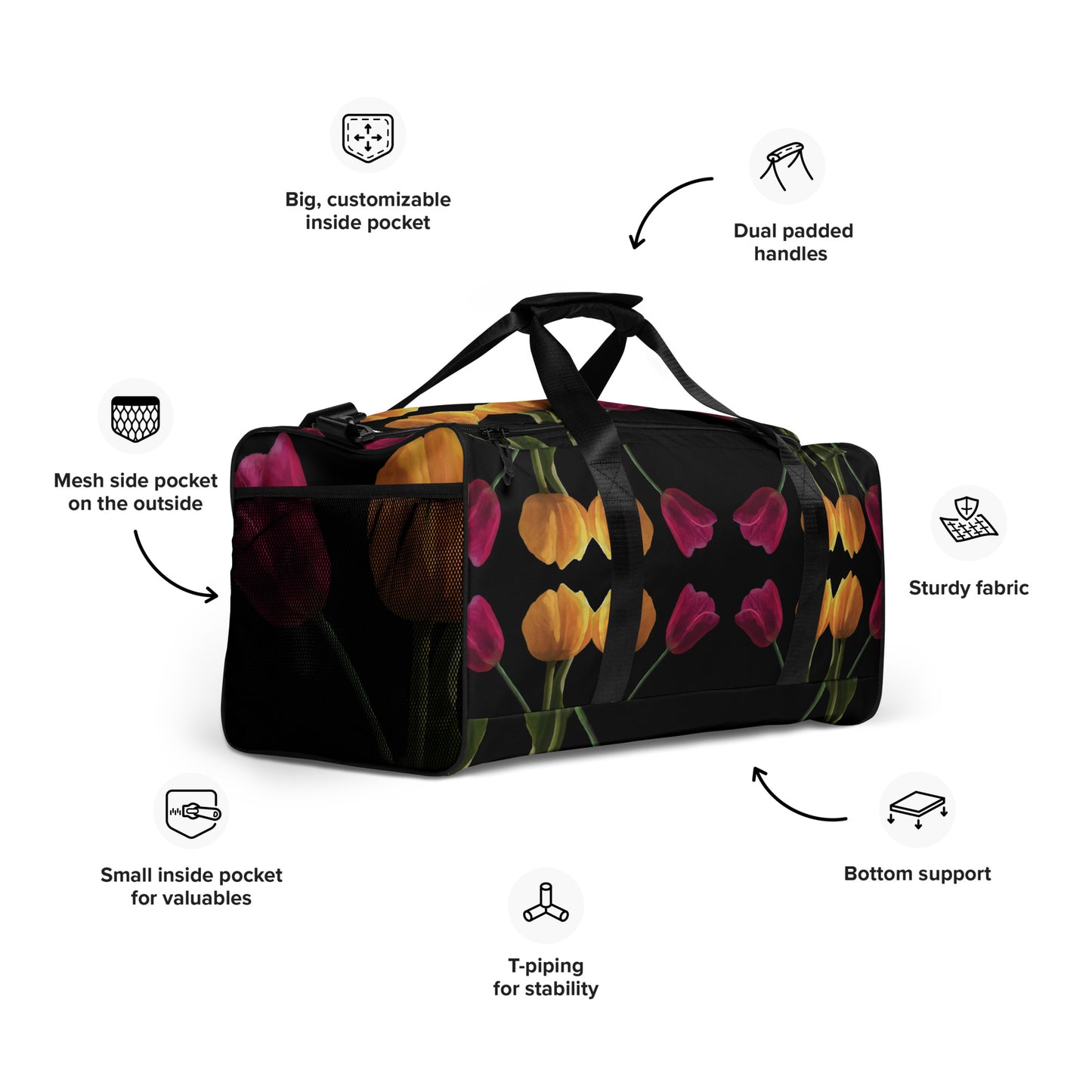 Jermita’s Tulips Duffle bag