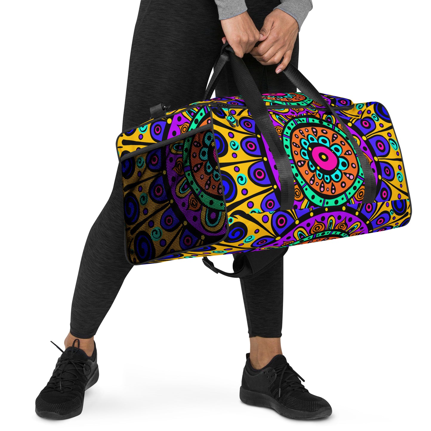 Mandala with Yellow Duffle bag