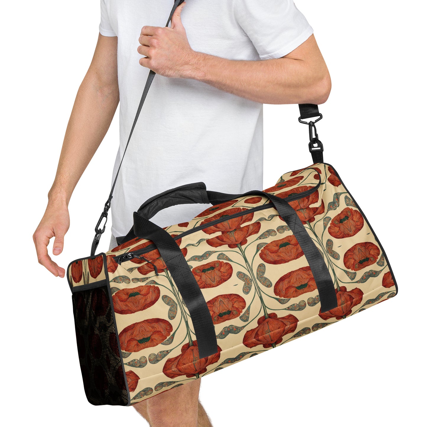 Poppies for Klimt Duffle bag