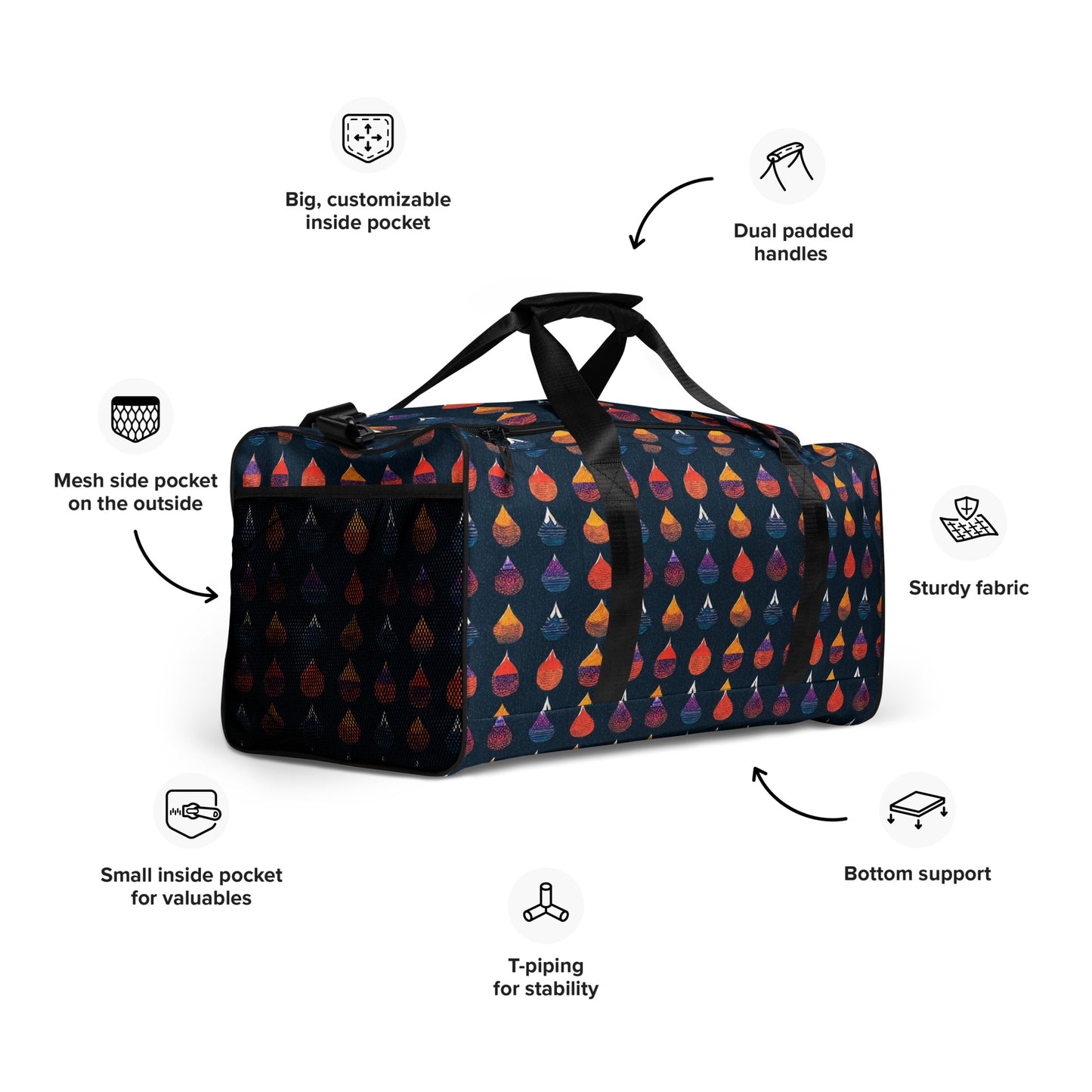 Prismatic Precipitation Duffle bag