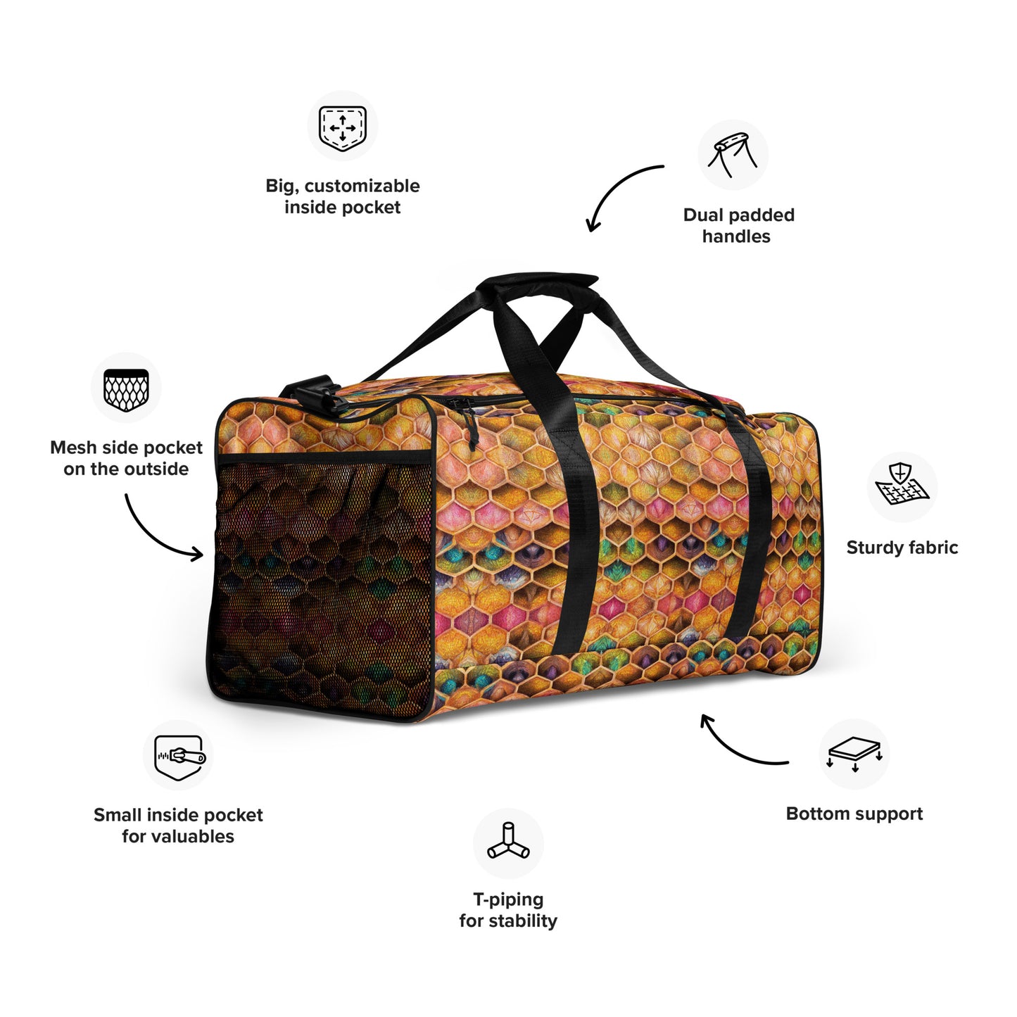 Rainbow Hive Radiance Duffle bag