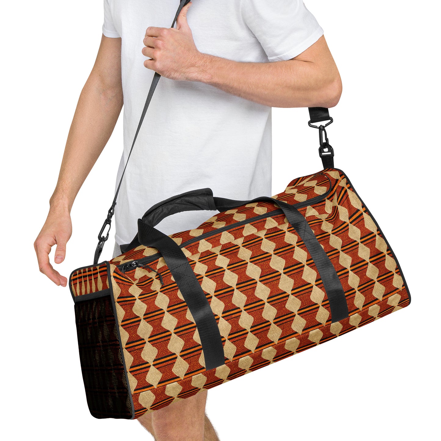 Tribal Tranquility In Neutral Duffle bag