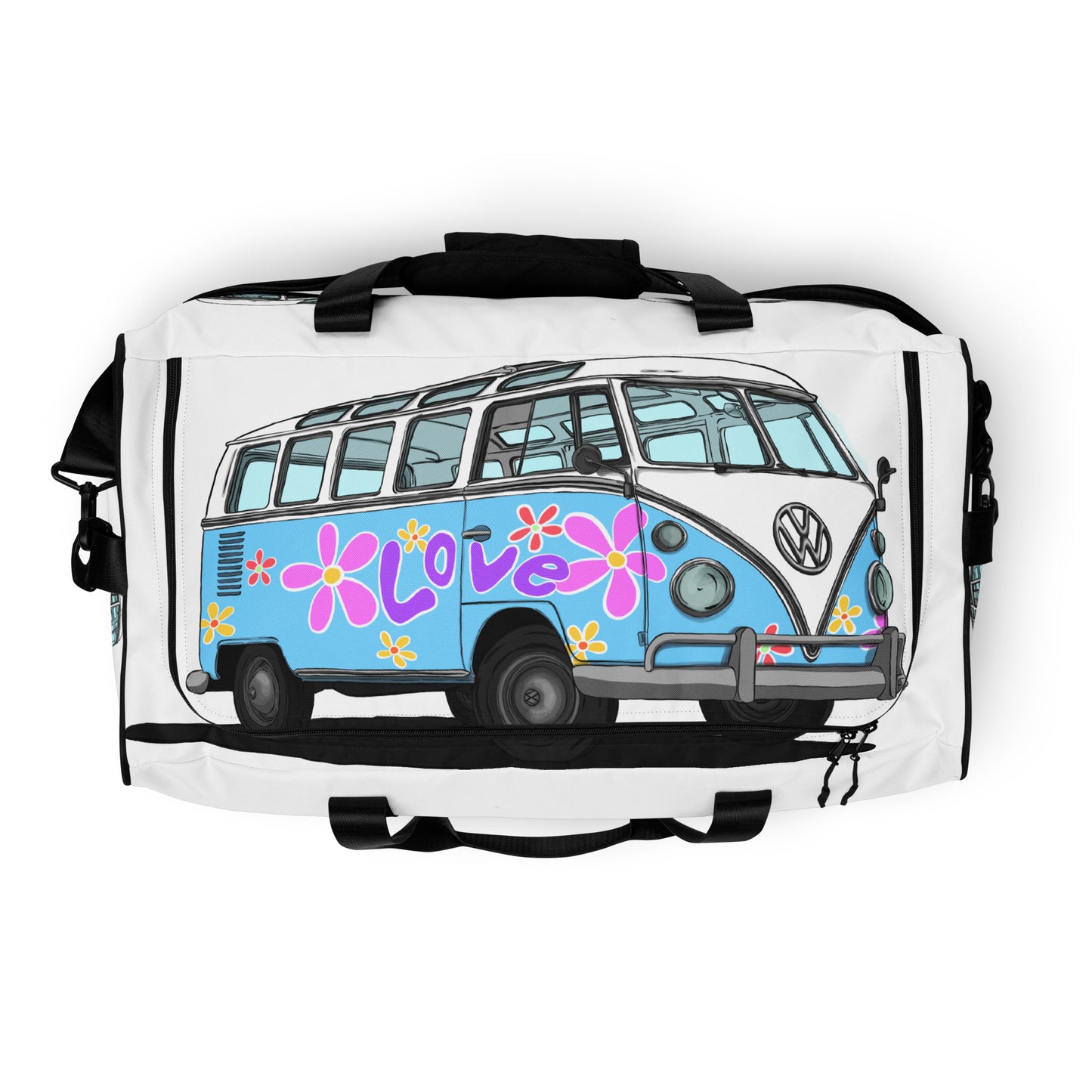 Blue Love VW Van Duffle bag