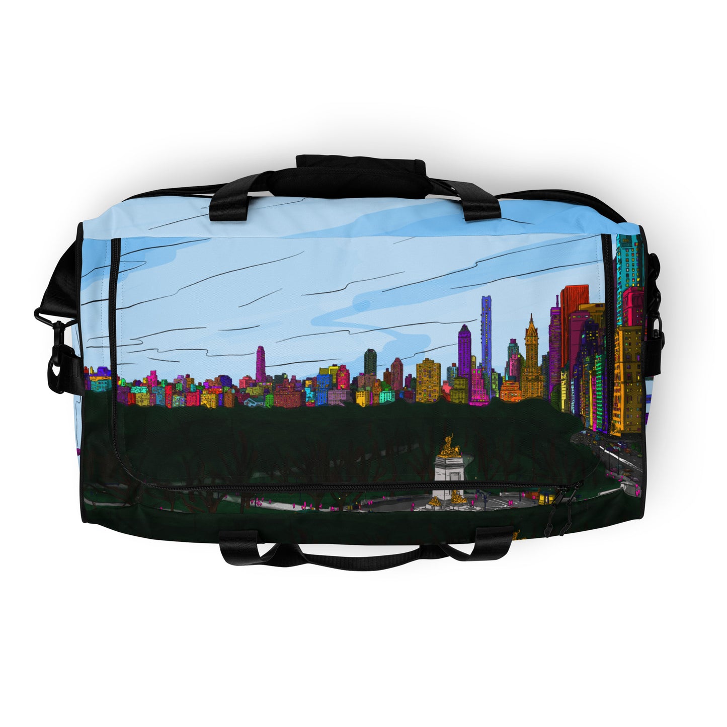 Central Park & Columbus Circle from Dizzy’s NYC Duffle bag