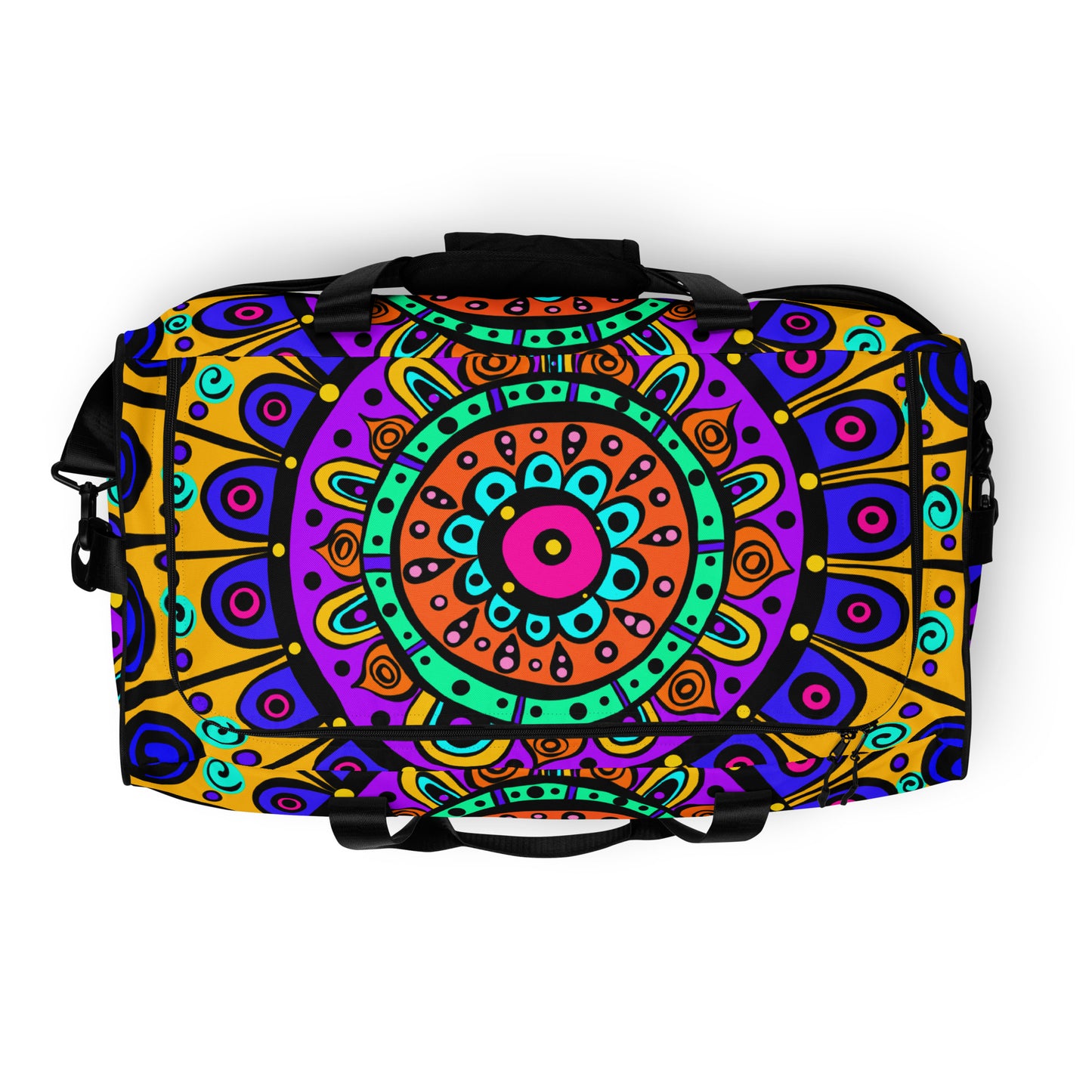 Mandala with Yellow Duffle bag