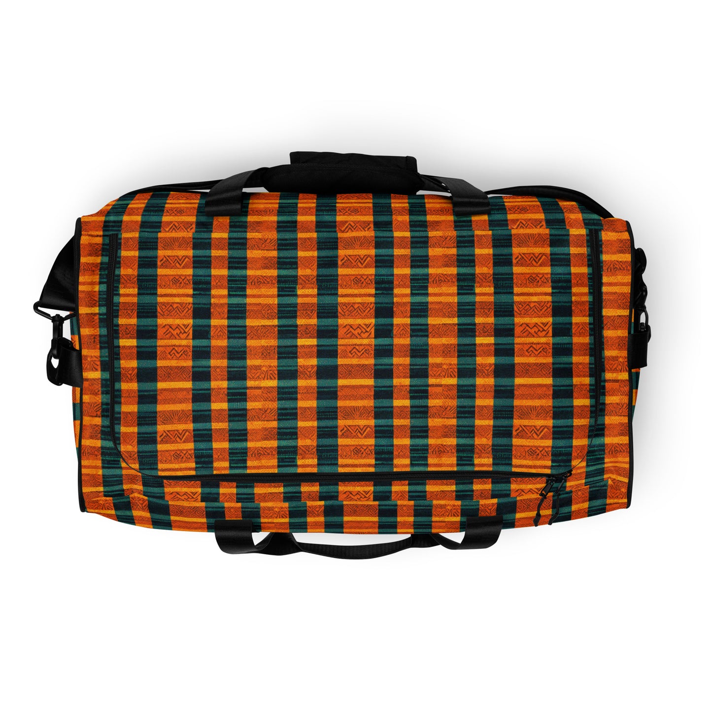 Teal & Tangerine Tapestry Duffle bag