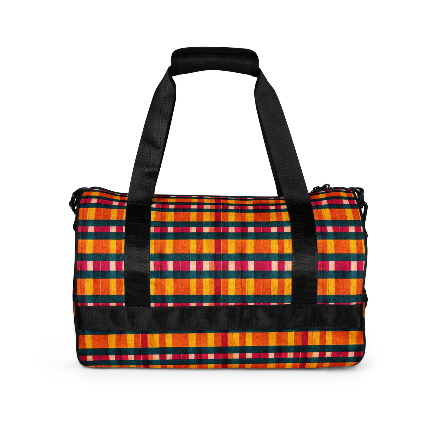 Tropical Fiesta Plaid gym bag