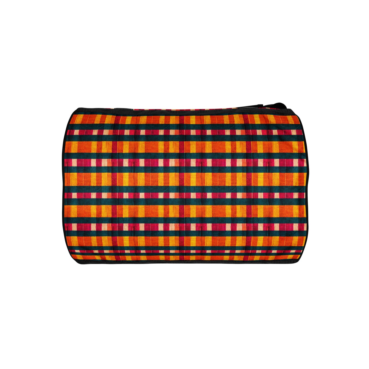 Tropical Fiesta Plaid gym bag