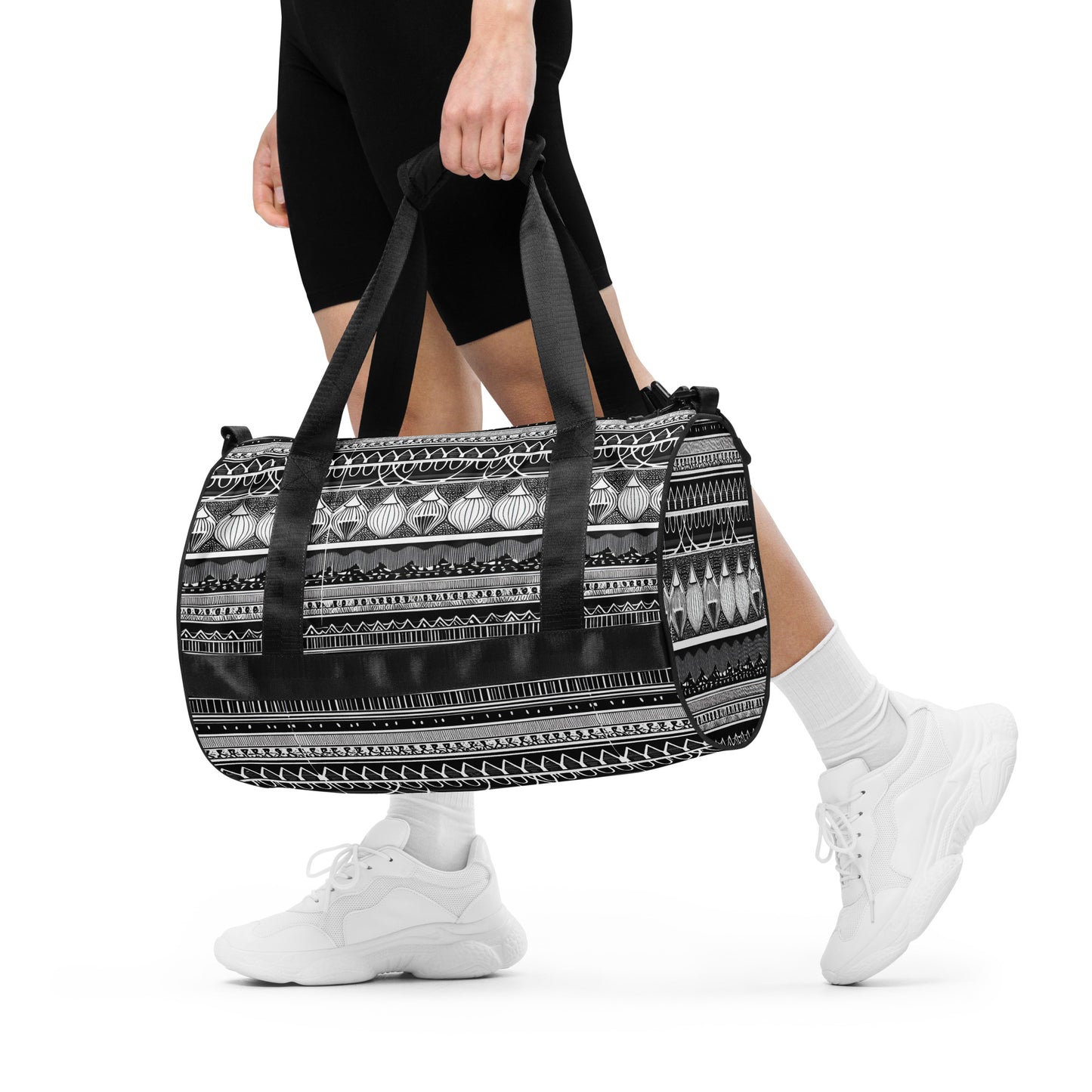 Monochrome Lanterns gym bag