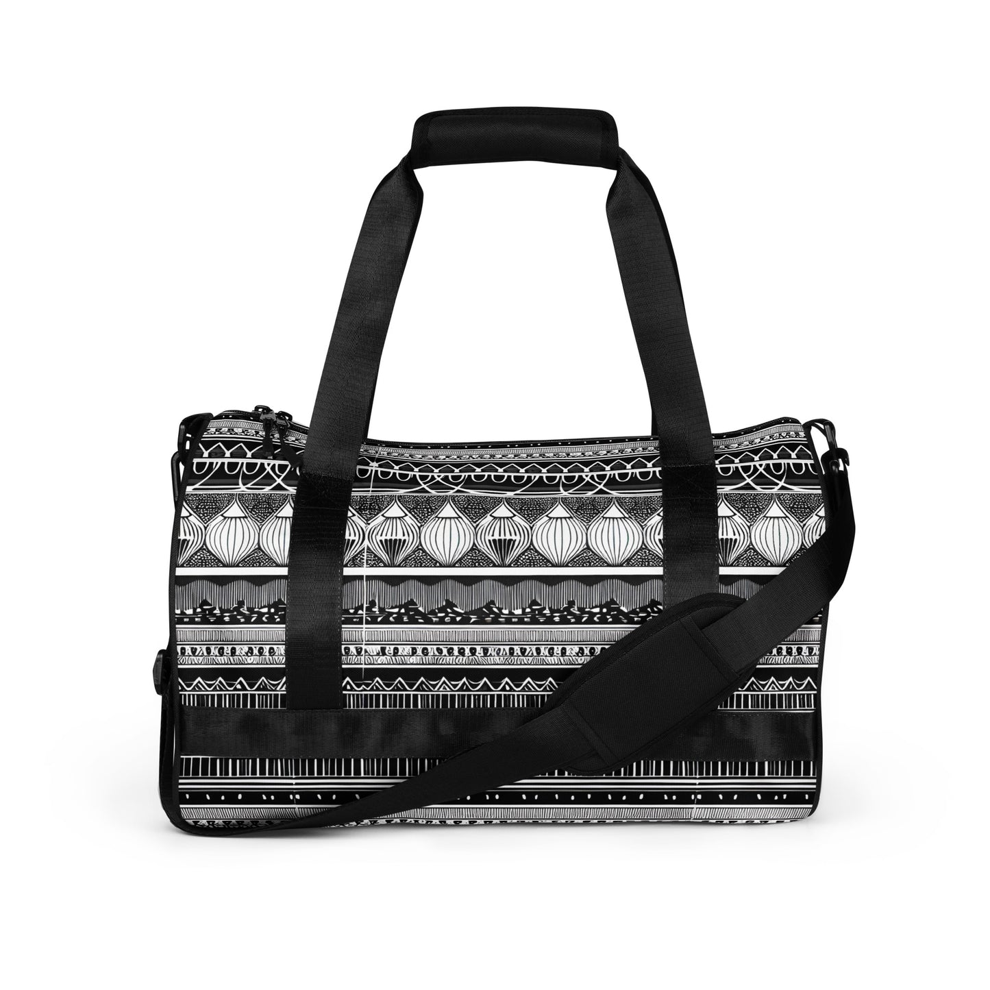 Monochrome Lanterns gym bag