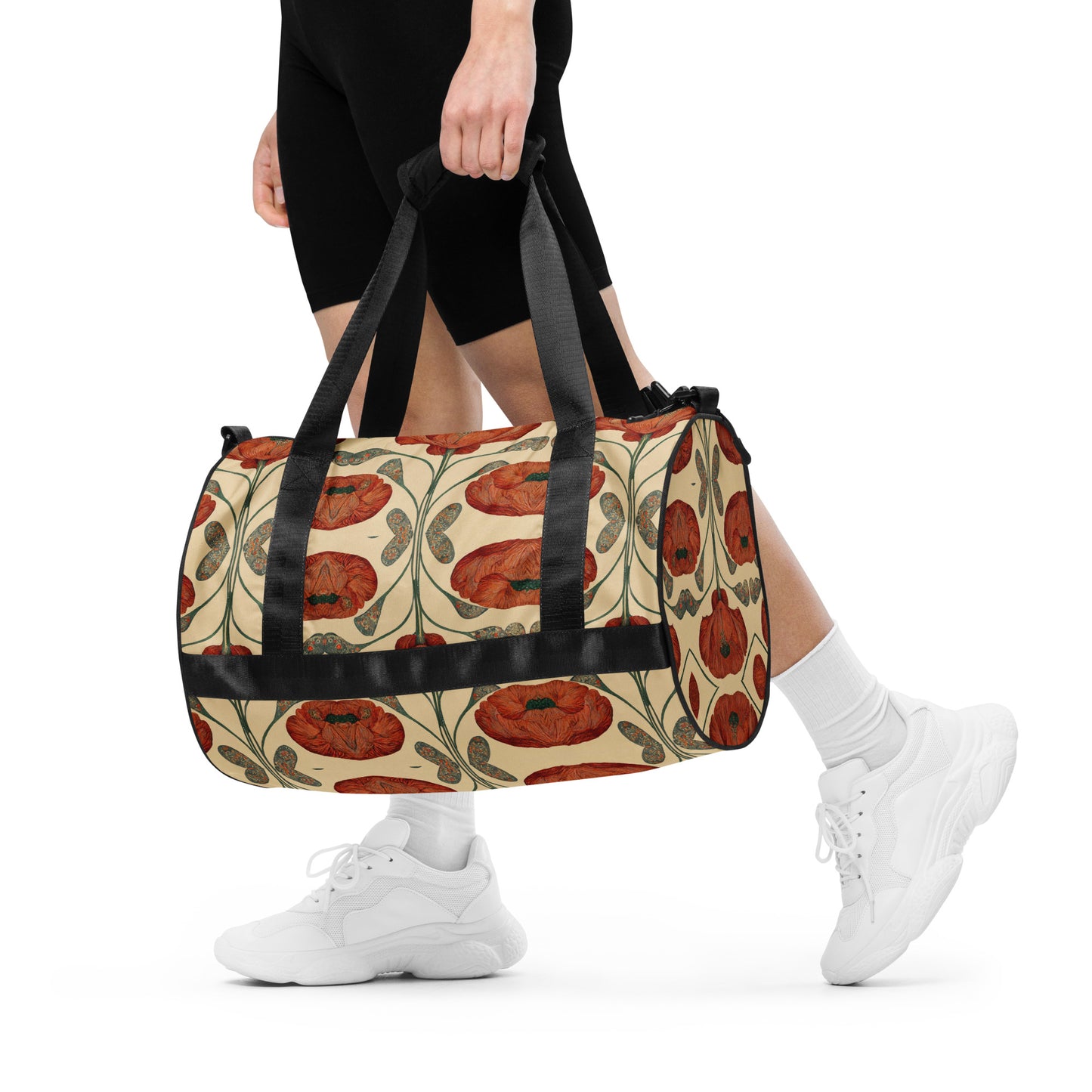 Poppies for Klimt gym bag