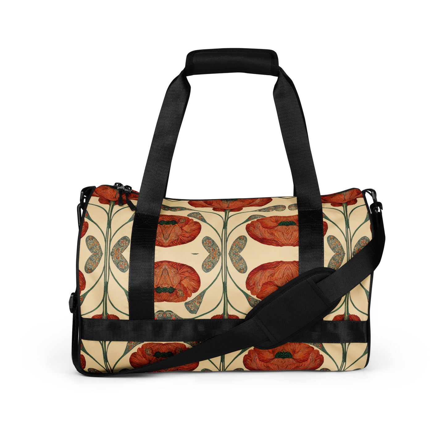 Poppies for Klimt gym bag