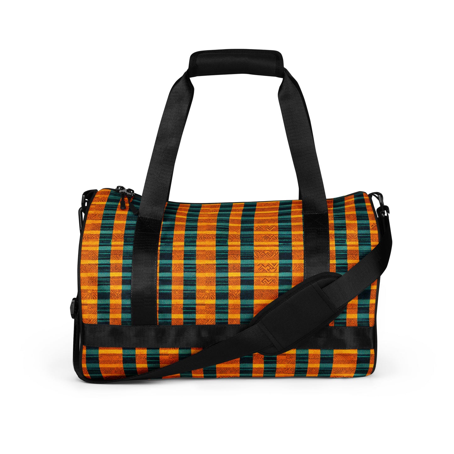 Teal & Tangerine Tapestry gym bag