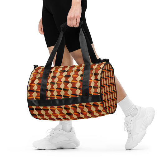 Tribal Tranquility In Neutral gym bag