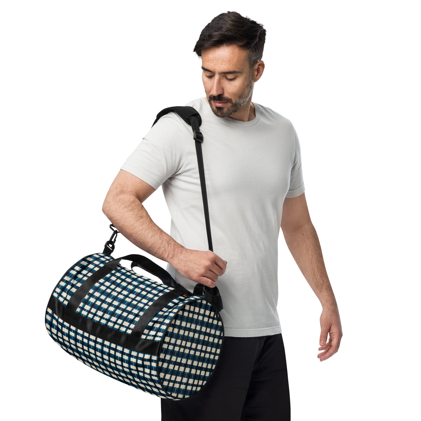 Frosty Glen Plaid gym bag