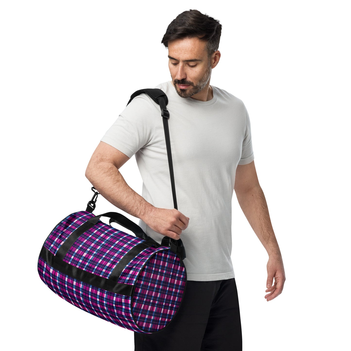 Fuchsia Fusion Check gym bag