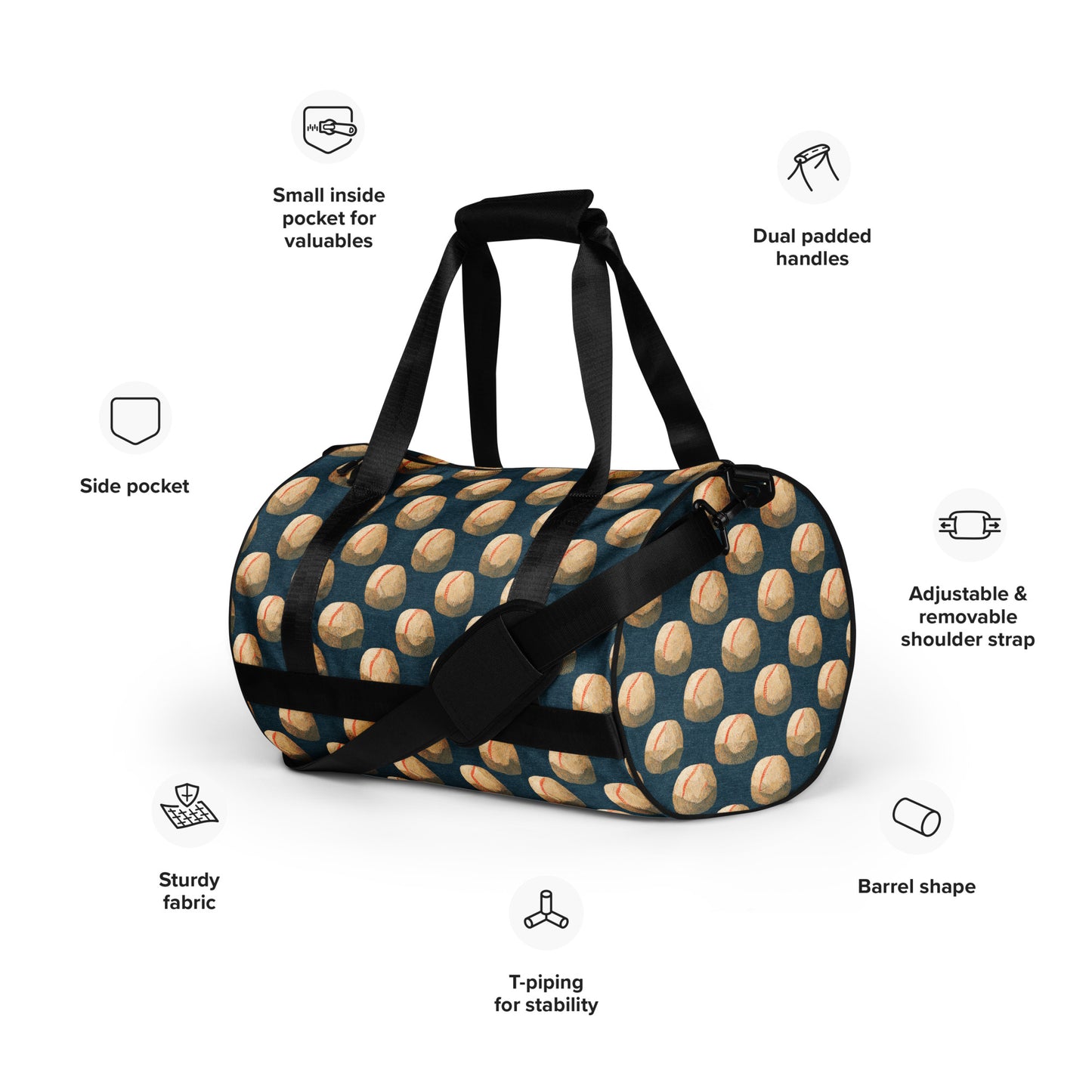 Home Run Hues gym bag