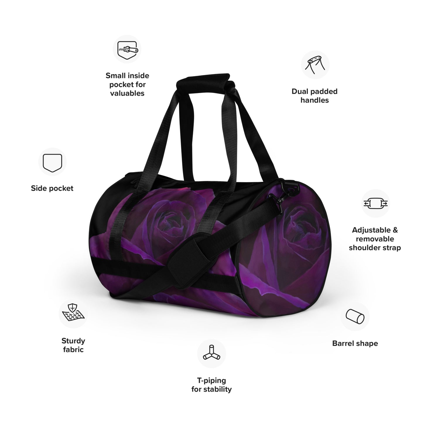 Joey’s Purple Rose gym bag