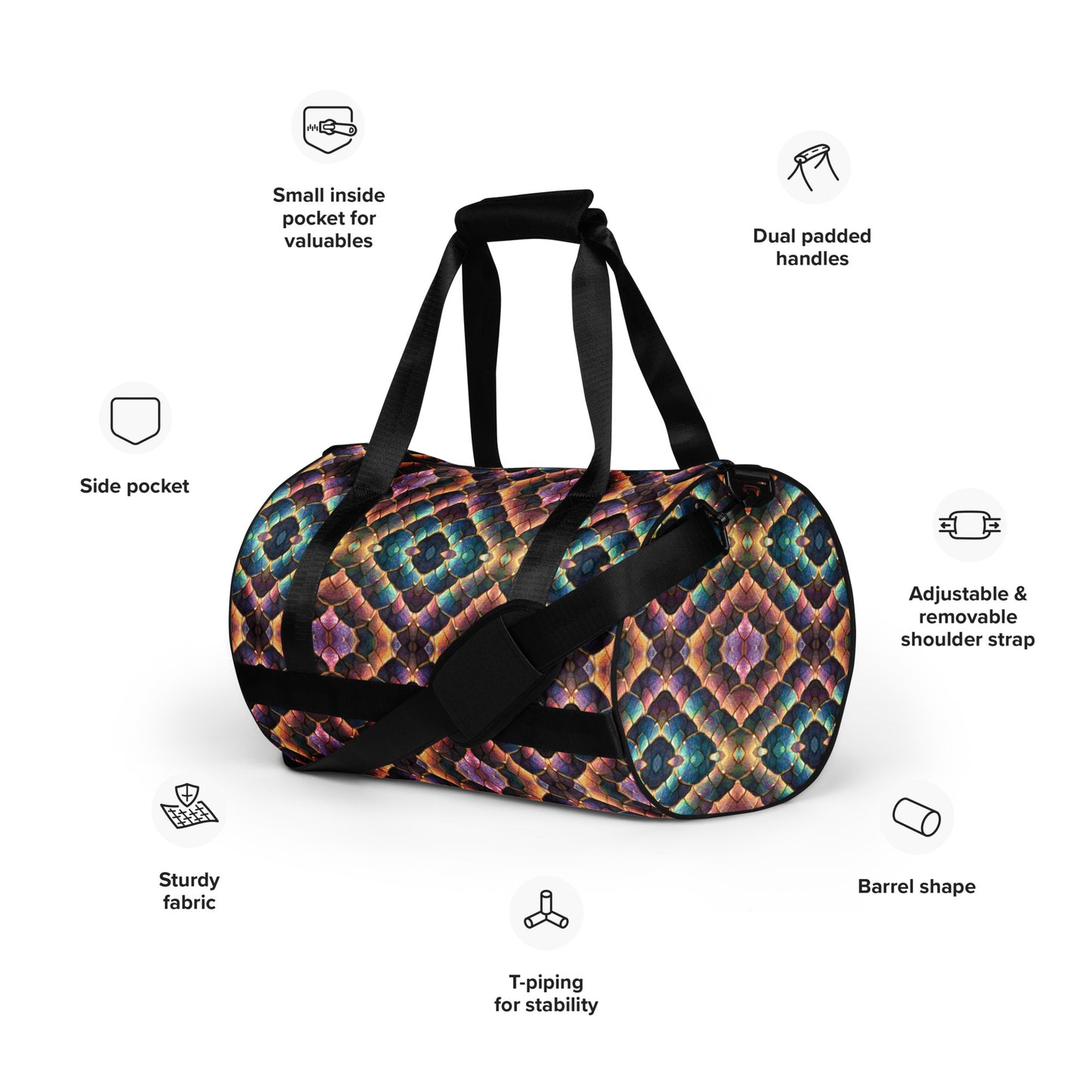 Joannesong, the Prismatic Wilderness Muse gym bag