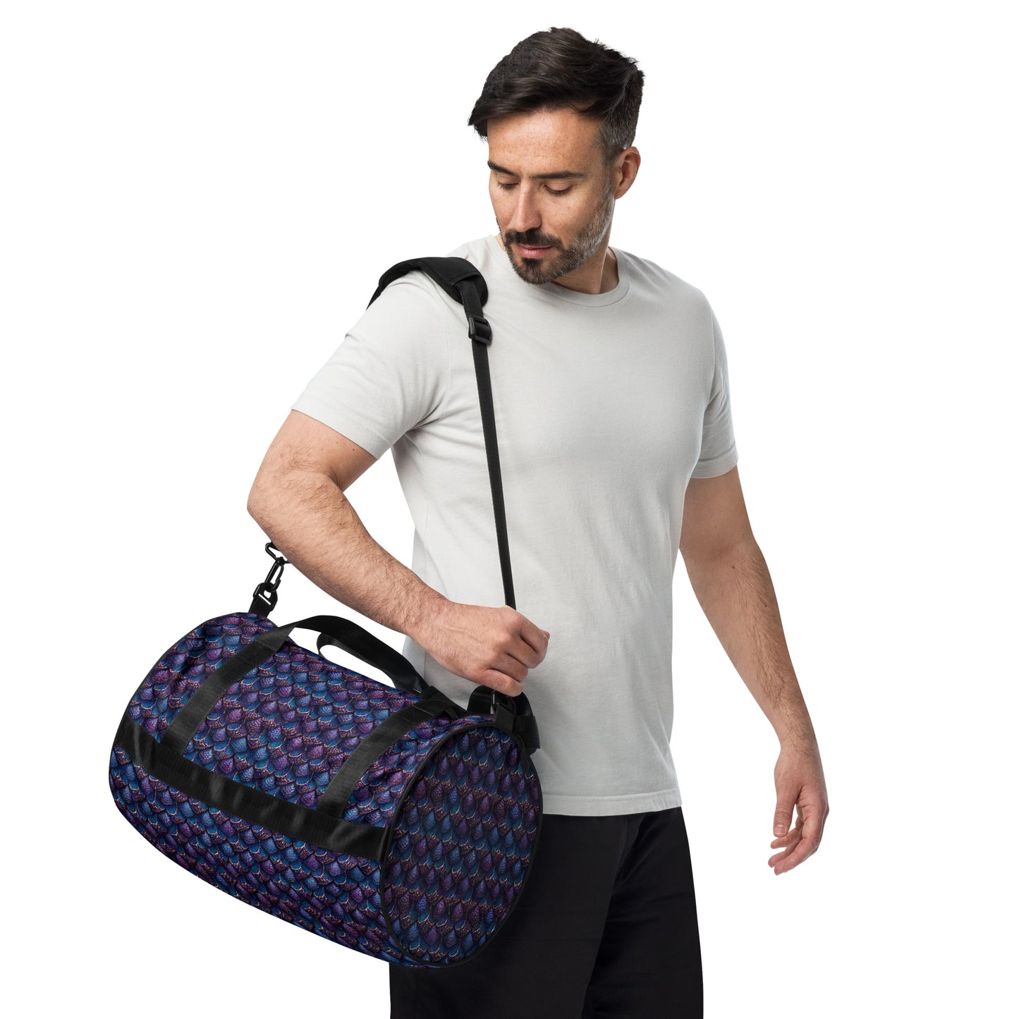 Luminosa, the Radiant Amethyst Drakon gym bag