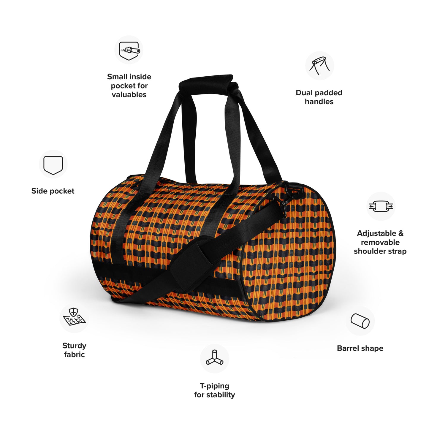 Lusaka Loomed Landscape  gym bag