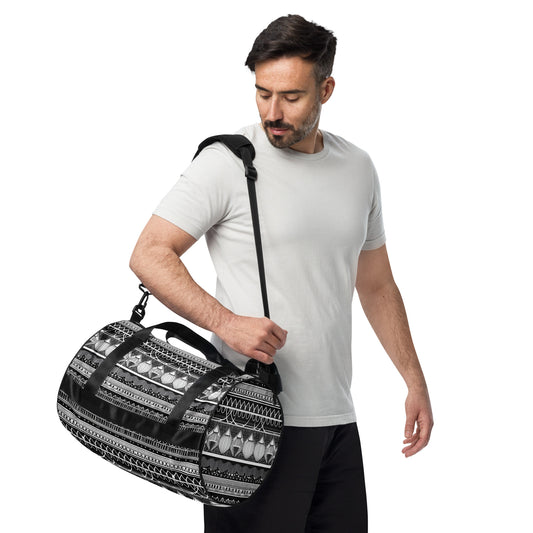 Monochrome Lanterns gym bag