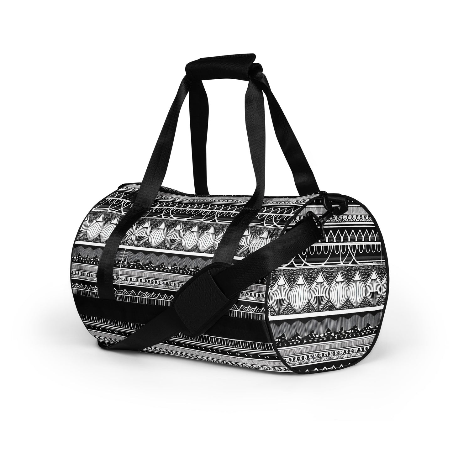 Monochrome Lanterns gym bag