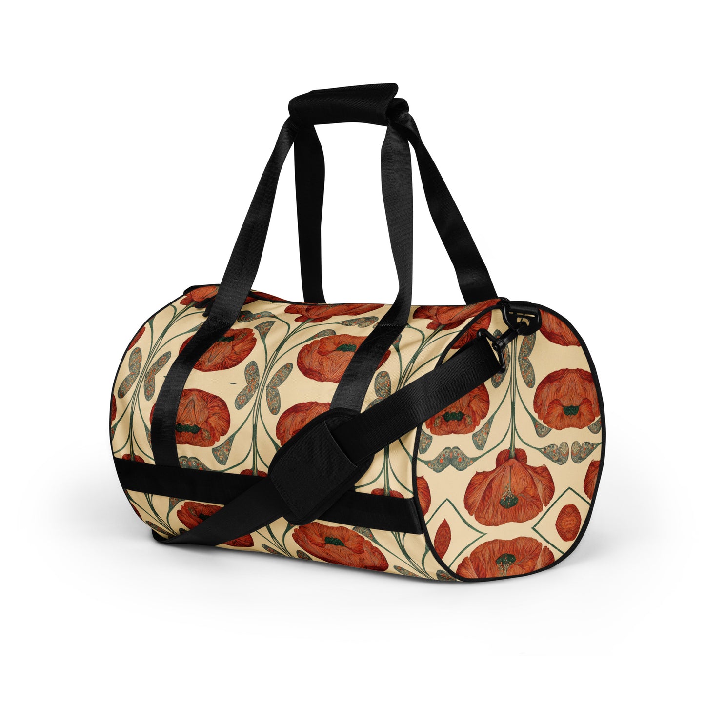 Poppies for Klimt gym bag