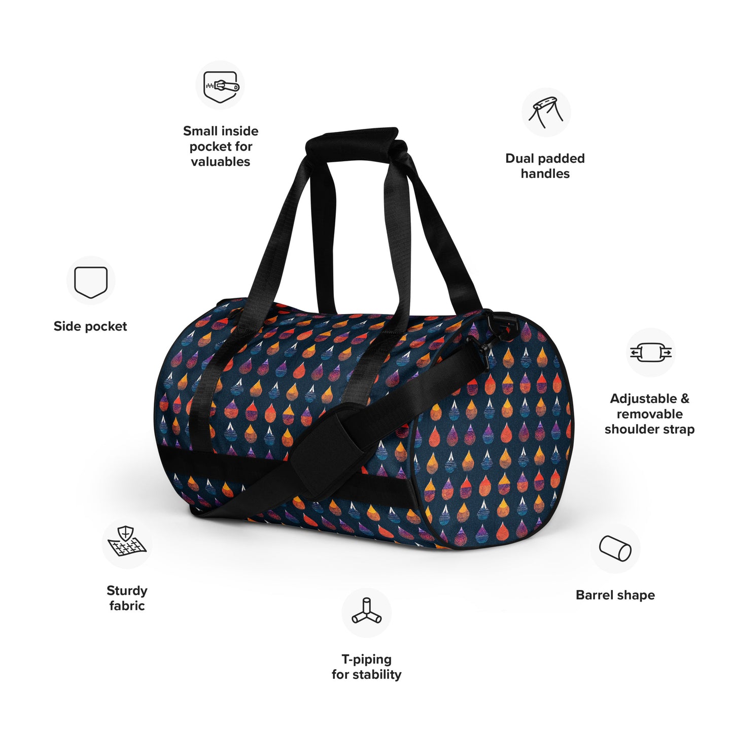 Prismatic Precipitation gym bag