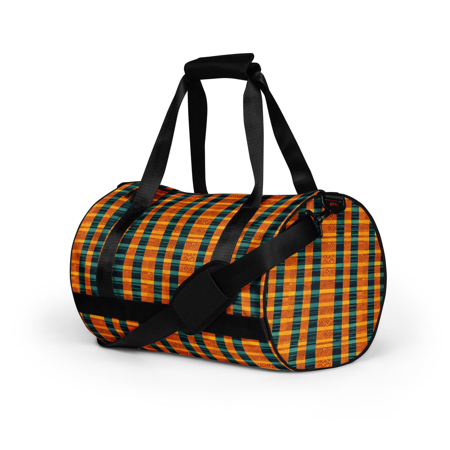 Teal & Tangerine Tapestry gym bag