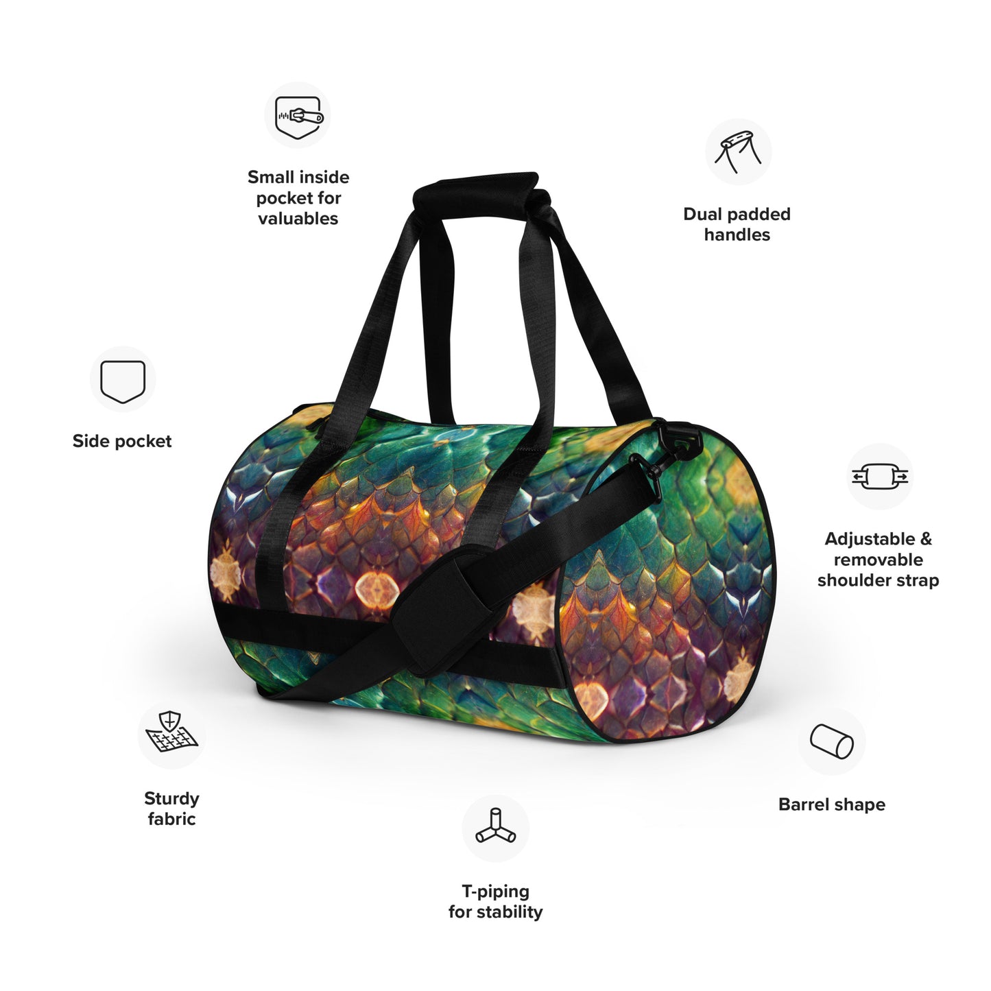 Prismijimmy, the Rainbow Guardian Dragon gym bag