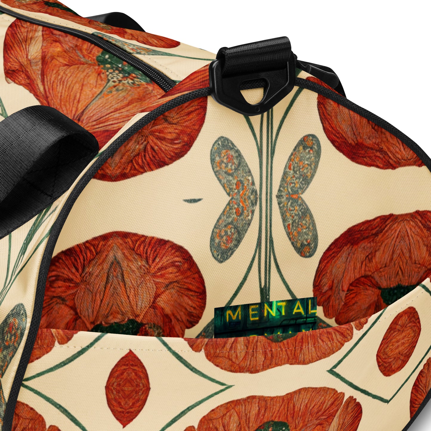 Poppies for Klimt gym bag