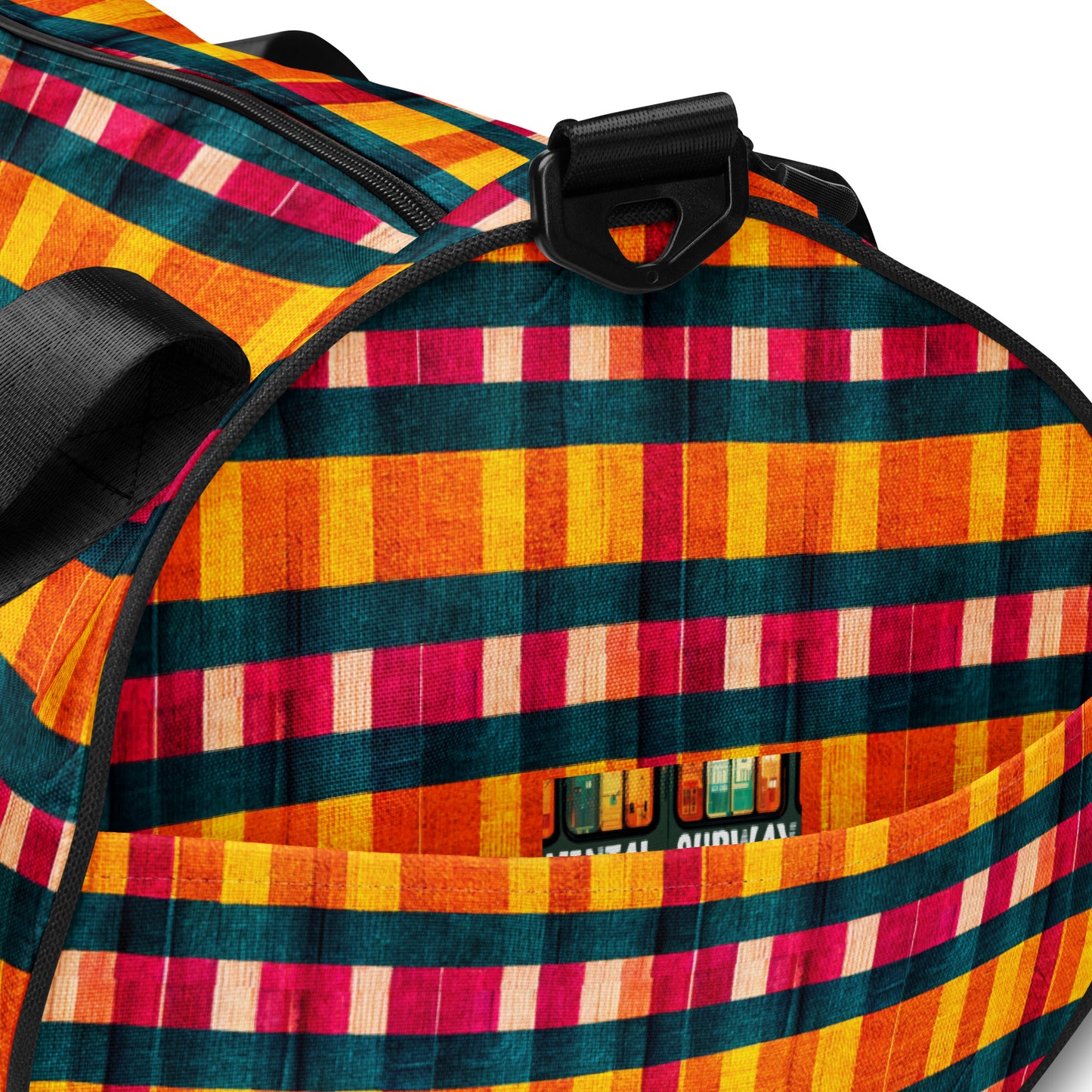 Tropical Fiesta Plaid gym bag