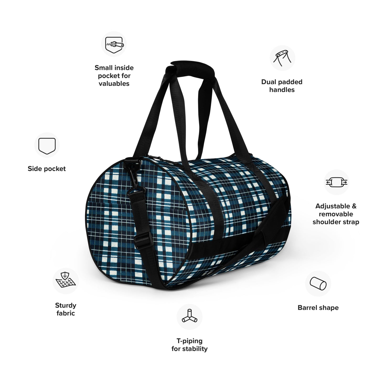 Highland Heritage Plaid gym bag