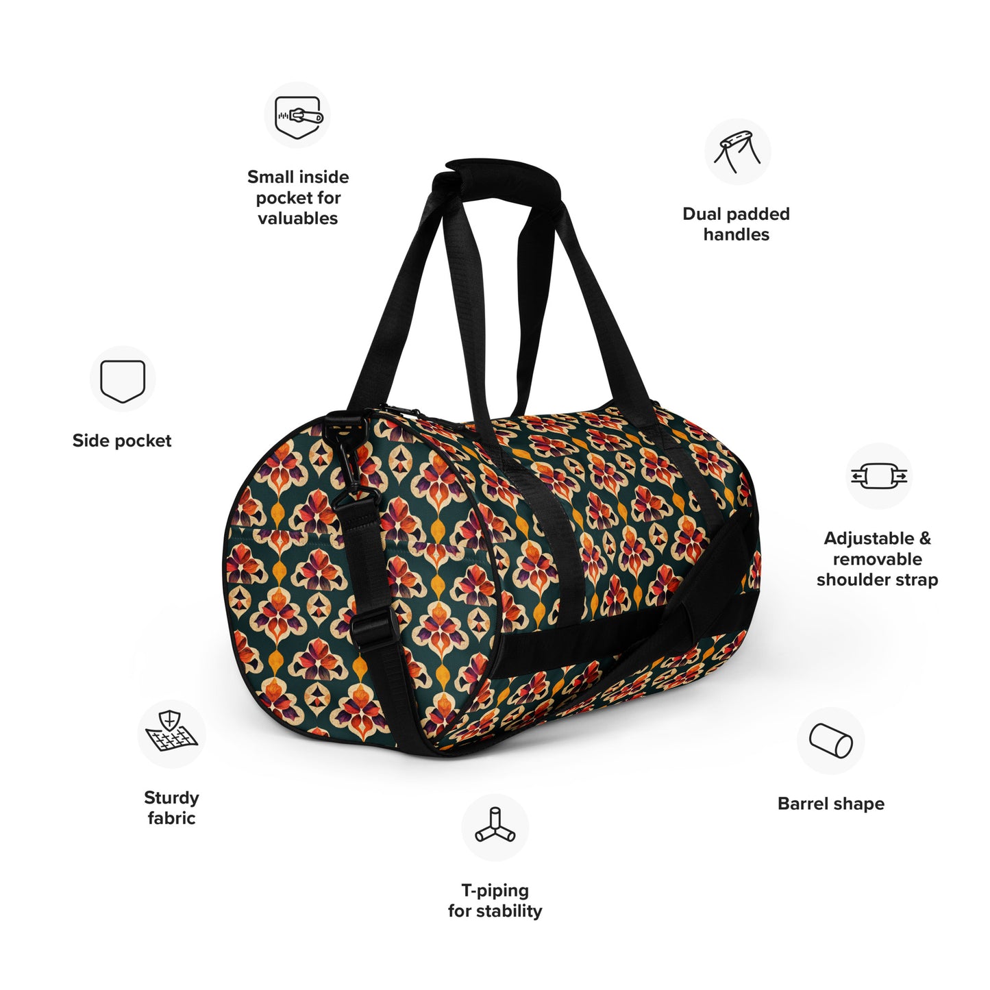 Ifrane’s Rainbow Blossoms gym bag