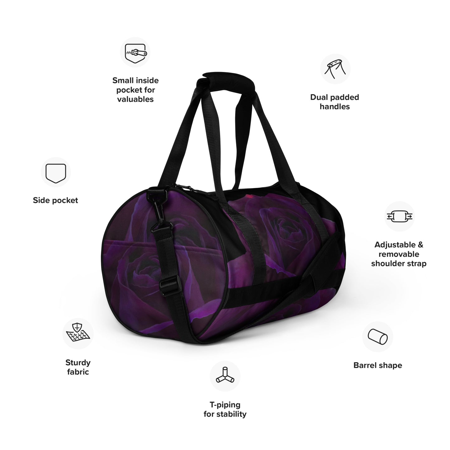 Joey’s Purple Rose gym bag